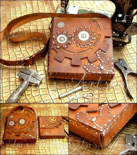 fake leather steampunk bags|steampunk pouch.